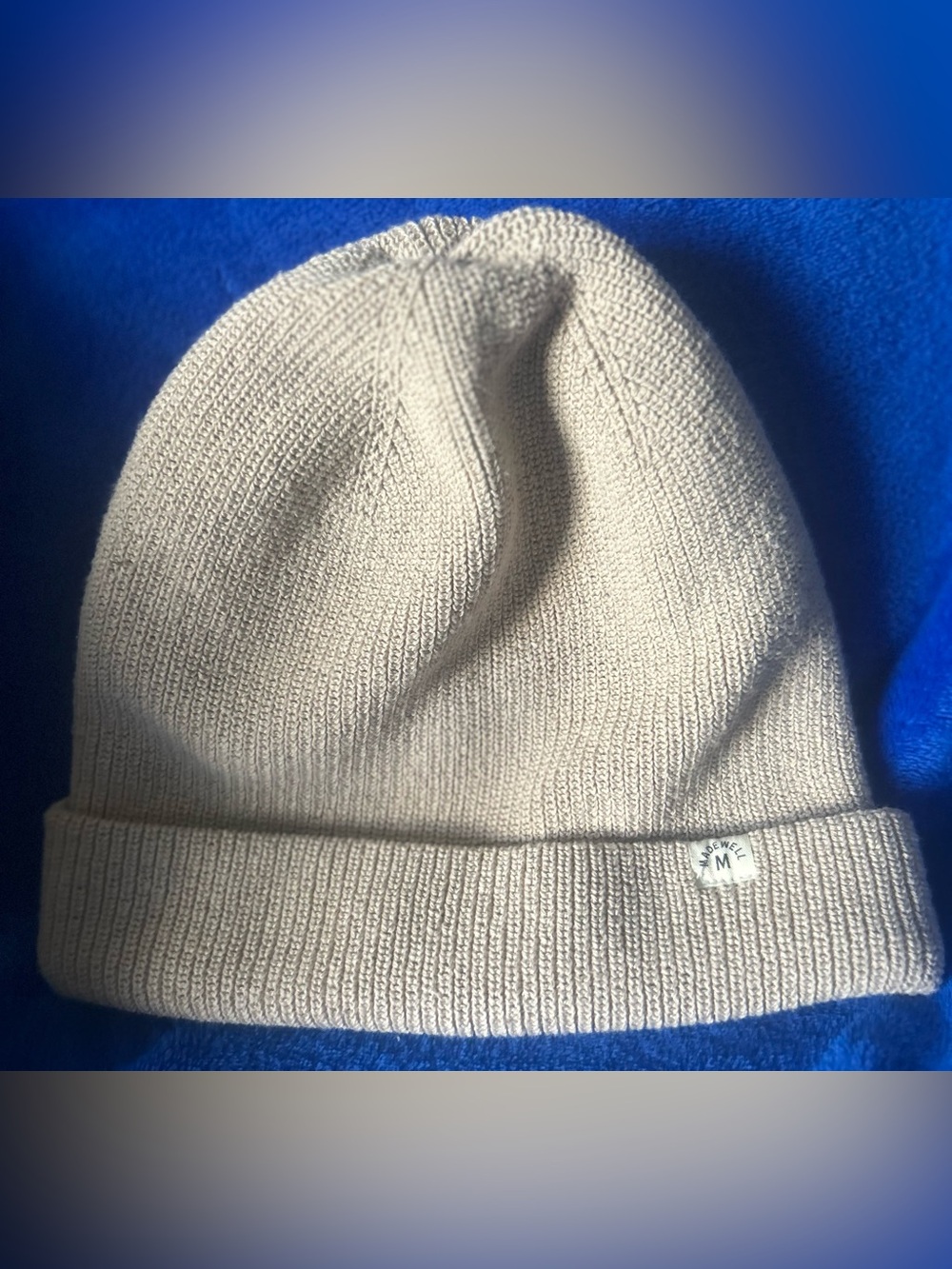 Madewell Beige Ribbed Knit Beanie